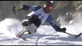 Amazing adaptive skiing sit ski mono ski at The Hartford Ski Spectacular  Disabled Sports USA [upl. by Kussell432]