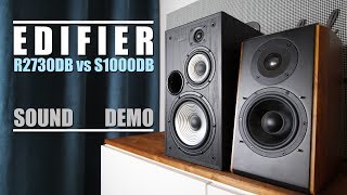 Edifier R2730DB vs Edifier S1000DB  Sound Demo w Bass Test [upl. by Milda708]