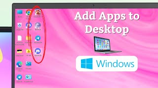 Windows 11 How To Add Apps To Desktop [upl. by Aidile835]