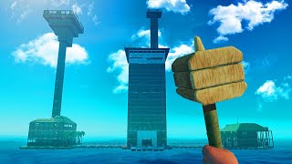 JELLY vs KWEBBELKOP vs SLOGOMAN BUILDING CHALLENGE Raft [upl. by Ansel970]