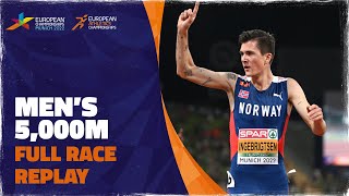 Mens 5000m Final  Munich 2022  Jakob Ingebrigtsen [upl. by Ahsaya]