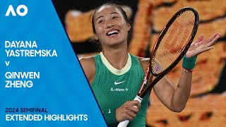 Dayana Yastremska v Qinwen Zheng Extended Highlights  Australian Open 2024 Semifinal [upl. by Orodoet]