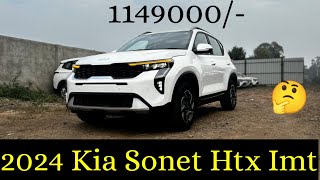 New Kia Sonet Htx imt Petrol 2024 Review [upl. by Wiedmann]