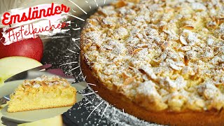 Einfach und lecker Emsländer Apfelkuchen mit Mandelstreusel  einfacher Apfelkuchen sehr saftig [upl. by Zack]