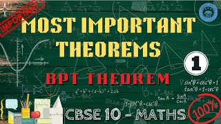 BPT Theorem  Most Important Theorems  Class 10 CBSE  1 [upl. by Aisiram]