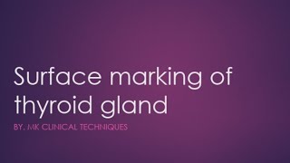 surface marking of thyroid glandthyroid gland surface anatomy [upl. by Lynda497]