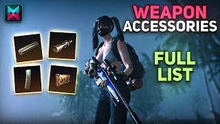 ALL GOLD WEAPON ACCESSORIES AND WHERE TO FIND THEM  NOOB TO PRO 6  Once Human [upl. by Petrina5]