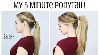 My 5 Minute Ponytail Routine  KayleyMelissa [upl. by Hickie]