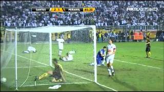 Santos Peñarol goles y pelea [upl. by Leirbma]