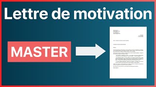 Lettre de motivation pour un master école ou université  Mon Master [upl. by Ym926]