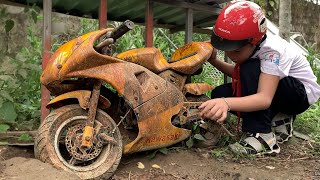 KAWASAKI NSR 50 Abandoned Full Restoration  Restored KAWASAKI Sport Motocycle [upl. by Alliuqa540]