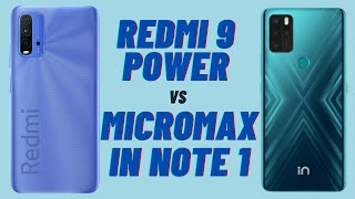 Redmi 9 Power vs Micromax IN Note 1 Gaming Battery Camera Heating Benchmark test [upl. by Orji888]