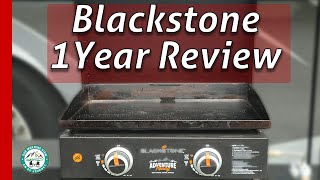 MY BLACKSTONE 22 ADVENTURE READY GRIDDLE 1 YEAR REVIEW [upl. by Reni634]