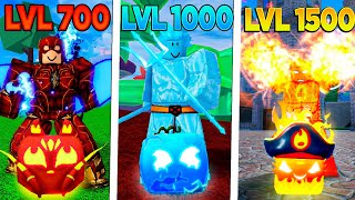 UPEI DO 700 AO 1500 MAS A CADA 100 LEVEIS EU VIRO UM HEROI DIFERENTE NO BLOX FRUITS [upl. by Whit]