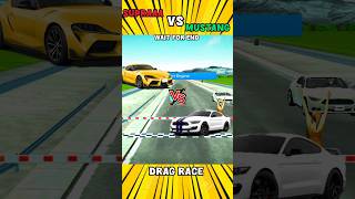 SUPRAAA VS MUSTANG 😱 DRAG RACE WAIT FOR END 🔥shorts viralshort gaming fypシ゚viral carforsale [upl. by Taft]