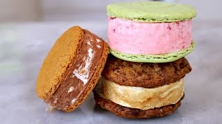 Homemade Ice Cream Cookie Sandwiches Cookies  No Machine Ice Cream Recipe [upl. by Nelleoj517]