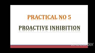 Proactive Interference Practical in Urdu [upl. by Kenwood]