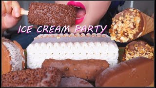 ASMR CHOCOLATE ICE CREAM PARTY  MAGNUM VIENNETTA MAXIBON CORNETTO OREO  巧克力冰淇淋 [upl. by Geller]