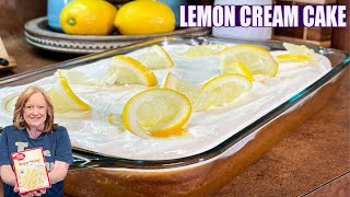 LEMON CREAM CAKE Easy with Box Cake Mix [upl. by Barton]