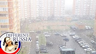 First Snow Fell Winter 2017 Has Come to Moscow Today [upl. by Llertnad64]