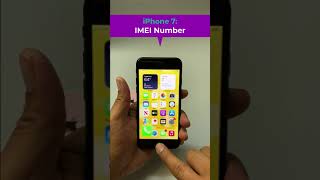 3 How to check the quotIMEI Numberquot of an iPhone 7 iphone smartphone [upl. by Eidua]