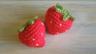 crochet How To  Crochet a Strawberry [upl. by Hare497]