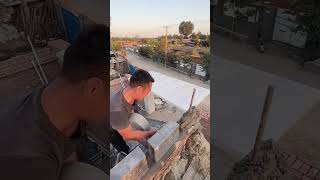 Installation process of roof eaves stone tiles [upl. by Rosenwald195]