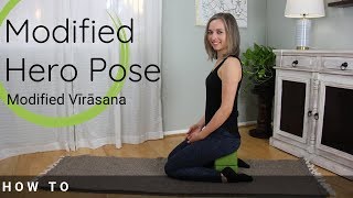 Modified Hero Pose  How to do Virasana  Yoga [upl. by Martelle997]