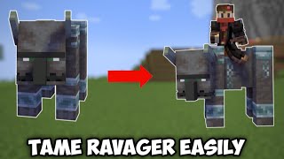 How To Tame And Ride A Ravager  Minecraft Tutorial [upl. by Jordans]