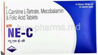 NE C Tablets L Carnitine LTartrate Mecobalamin amp Folic Acid Tablets [upl. by Aurie]