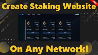 Create Staking Website For Any Token Any Network  FREE [upl. by Uttica]