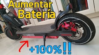 Aumentar BATERÍA patienete Xiaomi M365  100 de kilometros [upl. by Salita]