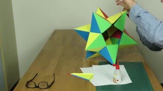 Paper Small Stellated Dodecahedron Tutorial [upl. by Ynnal8]