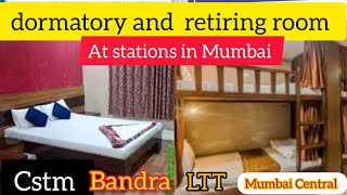 cheapest roomdormatory in Mumbai acnon ac dormatory retiring room at cstm bandra ltt station [upl. by Johen]