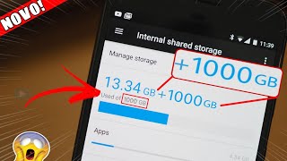 COMO AUMENTAR 1000GB A MEMORIA INTERNA DO CELULAR ANDROID SEM CARTAO SD [upl. by Tihw]