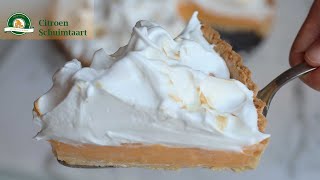 Recept  Lemon meringue taart maken oftewel citroen schuimtaart bakken met Italiaans schuim [upl. by Kutzenco179]