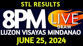 Stl Result Today 800 pm draw June 25 2024 Tuesday Luzon Visayas and Mindanao Area Live [upl. by Amlet]