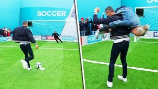 Ian Holloway v Carl Froch  Penalties volleys free kicks amp crossbar challenge  Soccer AM Pro Am [upl. by Edrahs]