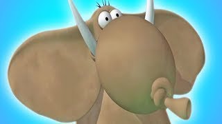 Giant Elephant Sneeze  Wild Animals Funny Cartoons for Kids by Gazoon [upl. by Arabeila]