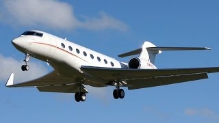 Gulfstream G650  Circling Approach and Landing at Airport BernBelp [upl. by Edwyna]