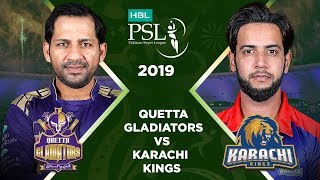 Match 15 Full Match Highlights Quetta Gladiators vs Karachi Kings  HBL PSL 4  HBL PSL 2019 [upl. by Maurey]