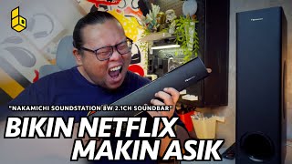 Review Nakamichi Soundsation 8W 21ch Soundbar Cocok Buat Nemenin TV kalian [upl. by Hahseram143]