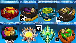 ALL UPDATE QR CODES BOLT SPRYZEN PANDEMONIUM CREATURES  URANUS DARK FLARE GOLD BEYBLADES [upl. by Bohun]