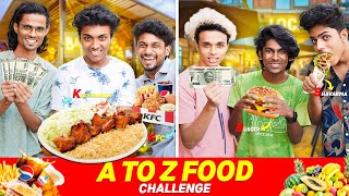 A to Z EATING CHALLENGE 🍔😂 For 24 Hours 😨 We Talks wetalks [upl. by Revlis]