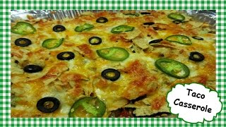 Easy Cheesy TACO CASSEROLE Recipe  Tex Mex Ground Beef Casserole [upl. by Yorztif]