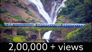 Dudhsagar Waterfall  Indian Travel Documentary  A Trip To Dudhsagar  Train Passing Dudhsagar [upl. by Santiago]