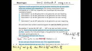 2024I Meerlingen vraag 11 en 12 VWO wiskunde A [upl. by Nnaed]