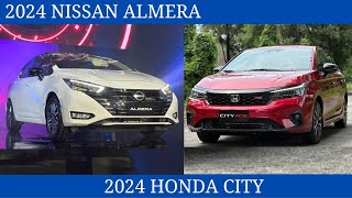 2024 Nissan Almera Vs Honda City Comparison Spec Sheet Battle  Topspec sedan duel [upl. by Petronille]