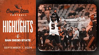 Oregon State Football Highlights 9724 vs San Diego State [upl. by Laurel178]