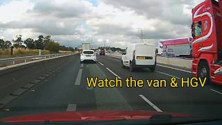 HGV Van Incident M6 Northbound what do you think [upl. by Stasny]